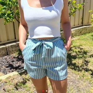 Candy stripe green shorts
